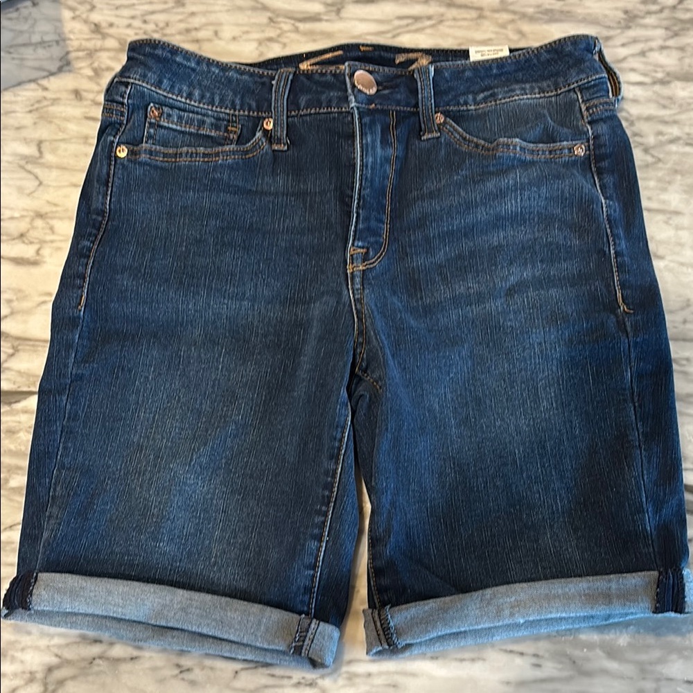 Seven7 Dark Blue Denim Shorts Size 6
